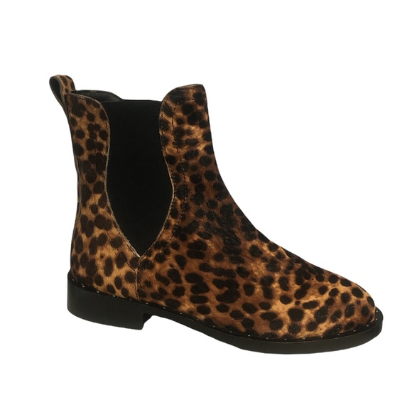 New REBECCA MINKOFF Leopard Print Calf Hair Sabeen Chelsea Boot - Picture 2 of 9
